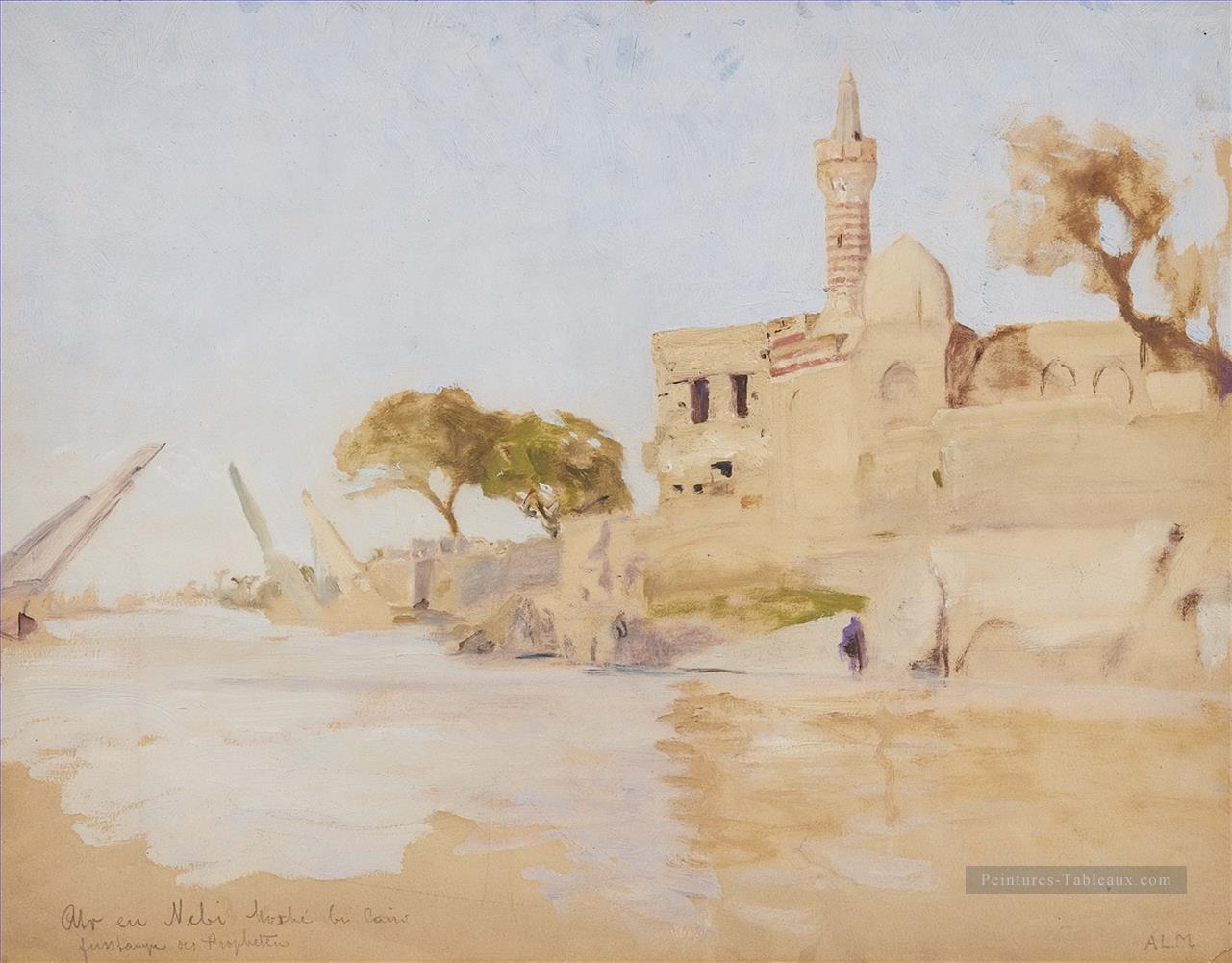 Oriental paysage Alphons Leopold Mielich Orientalist scènes Peintures à l'huile